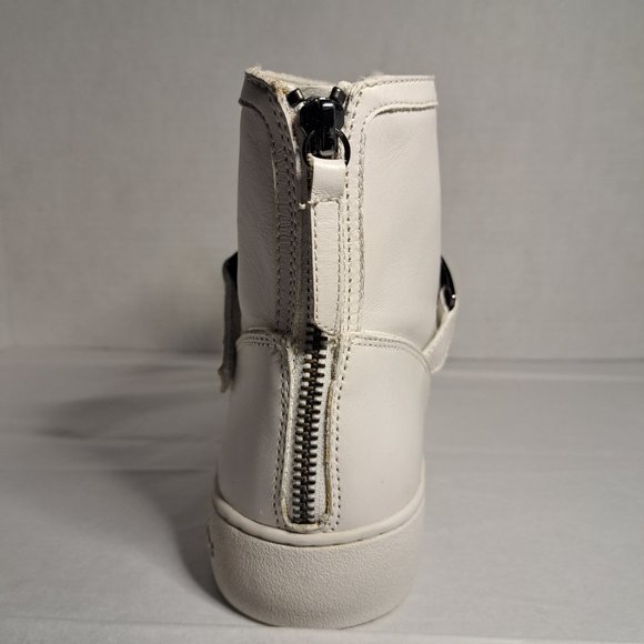 MICHAEL KORS LEATHER SNEAKERS Sz 9.5 METAL CLIP ZIP RARE COLLECTOR STUNNING - Picture 5 of 14